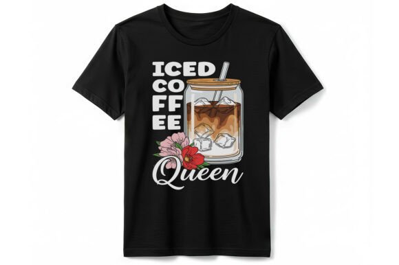 Floral Iced Coffee Queen T-Shirt
