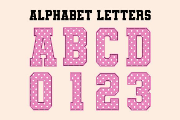 Pink Dot Easter Alphabet Letters Png