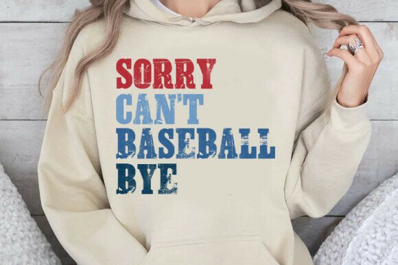 Sorry Can't Baseball Bye Grunge PNG