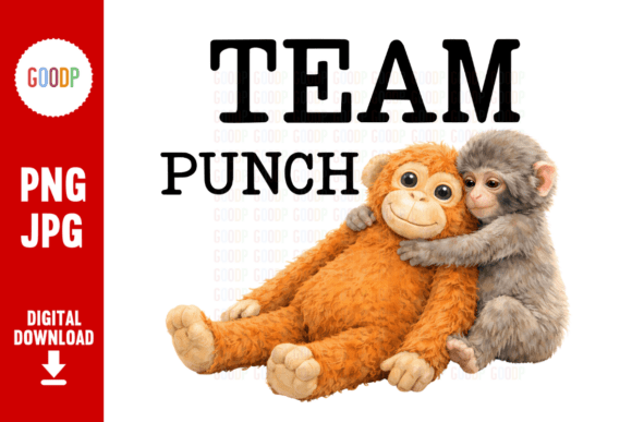Team Punch Monkey Hug PNG Review