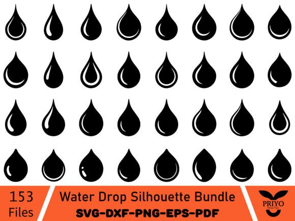 Water Drop Silhouette Bundle